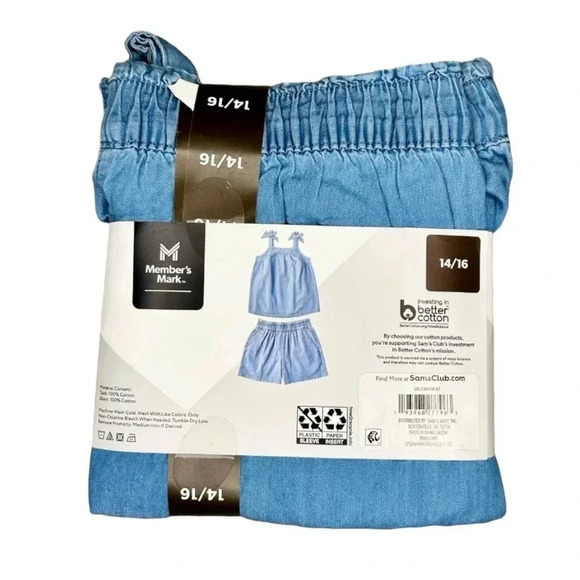 Member's Mark Girl's 2 Piece Tank and Short Set Sizes: 7/8 & 14/16 NWT - Picture 7 of 9